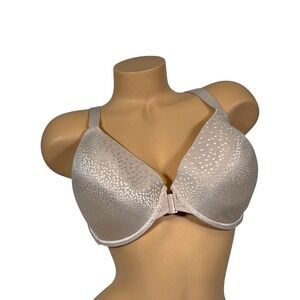 Wacoal Women's Front Close T-Back Bra 853403 Champagne Beige Pin Dot 36G